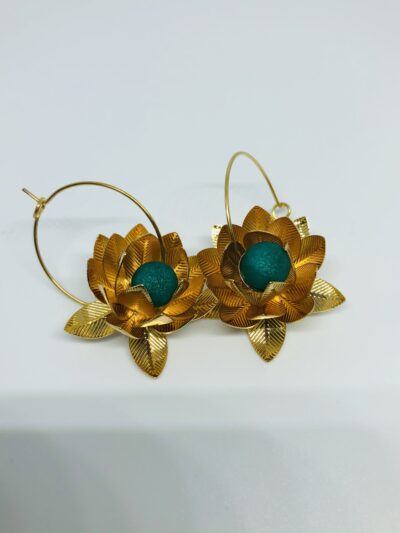 Flowers with blue Heart